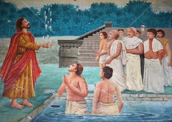 Апостол Фома крестит индийцев, фреска